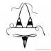 Freebily Women's Mini Bikini Swimsuit Halter Top Bra with Micro Thongs G String Sheer Lingerie Set One Size B075GVC1DJ